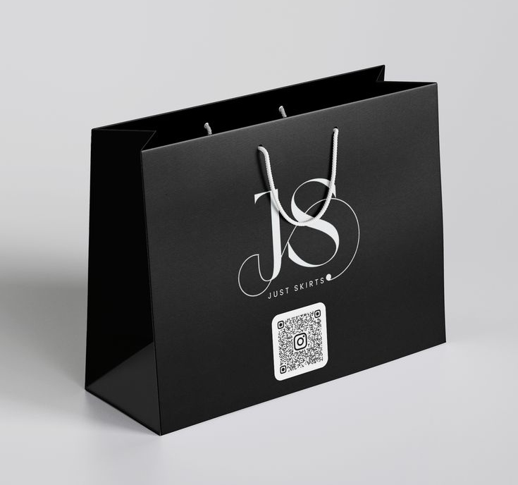 Branded black shopping bag designed and printed by RSD Media