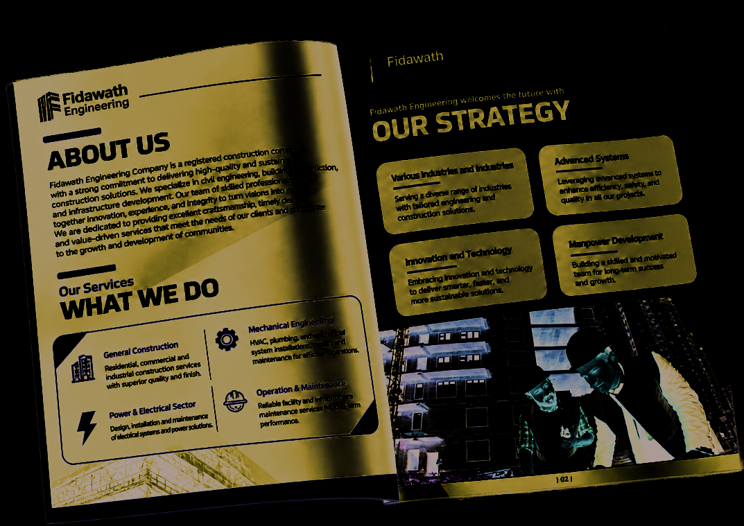 Corporate brochure design for Fidawath Engineering by RSD Media