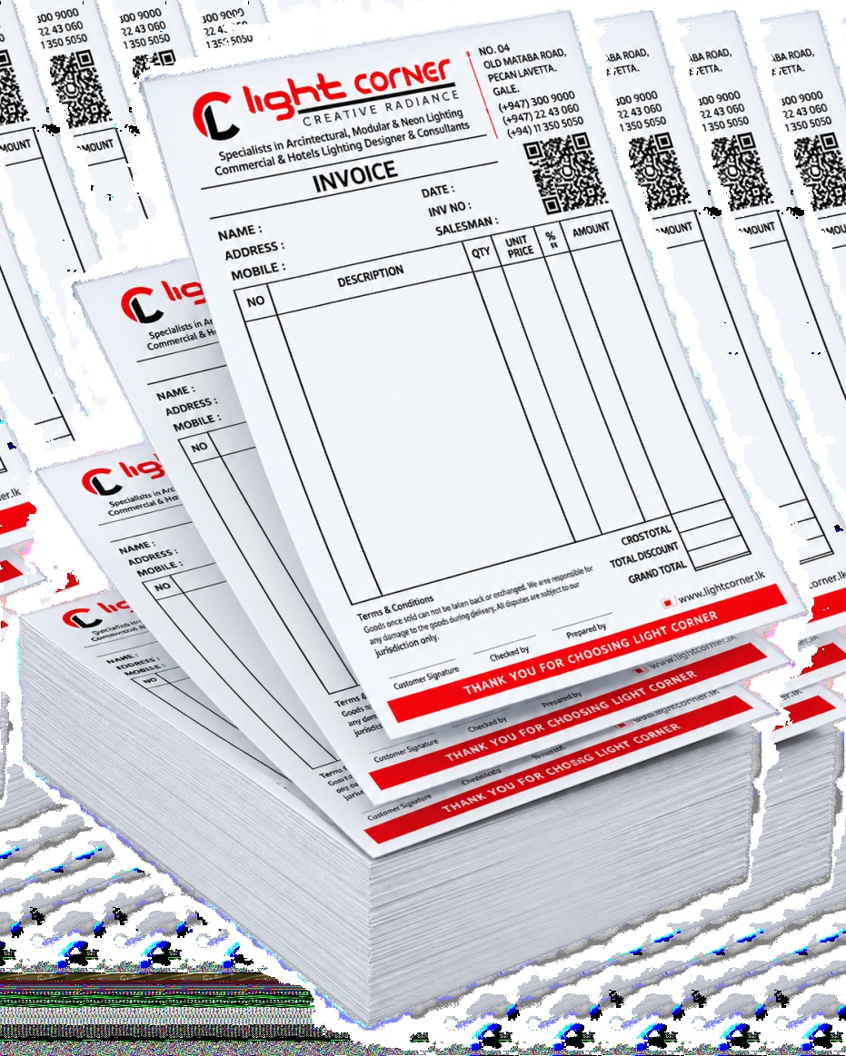 Invoice book design and print by RSD Media