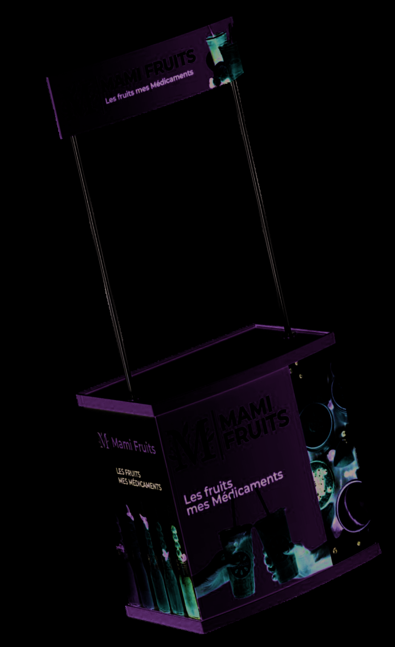 Branded promotional display standee produced by RSD Media