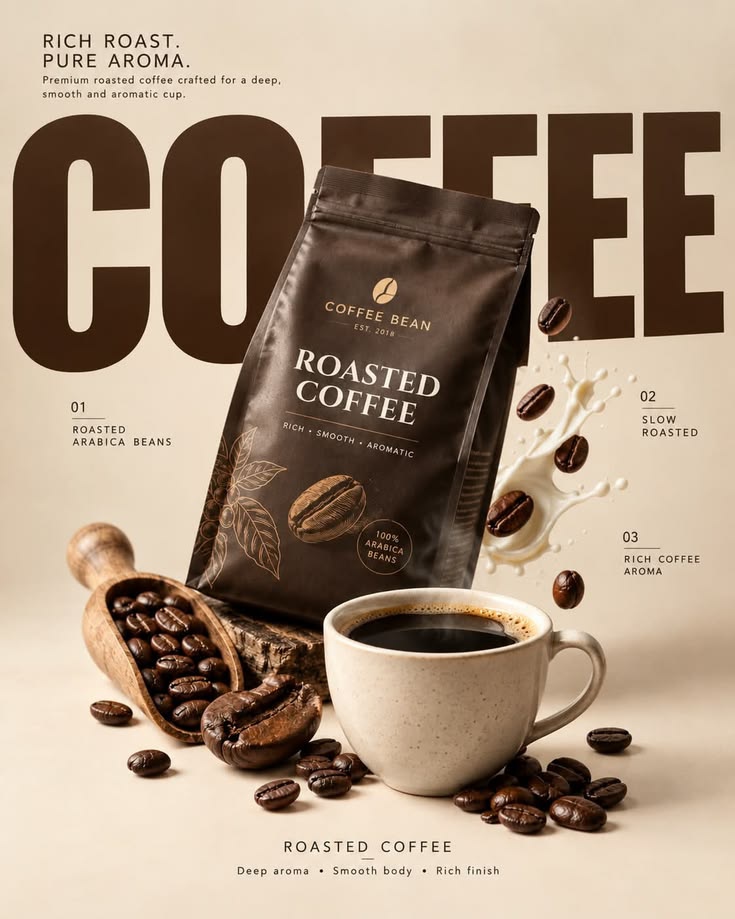 Roasted coffee packaging design by RSD Media