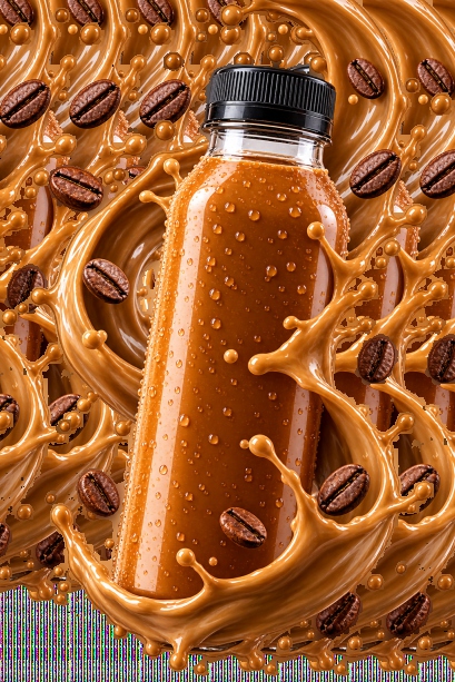 Coffee drink bottle label design by RSD Media